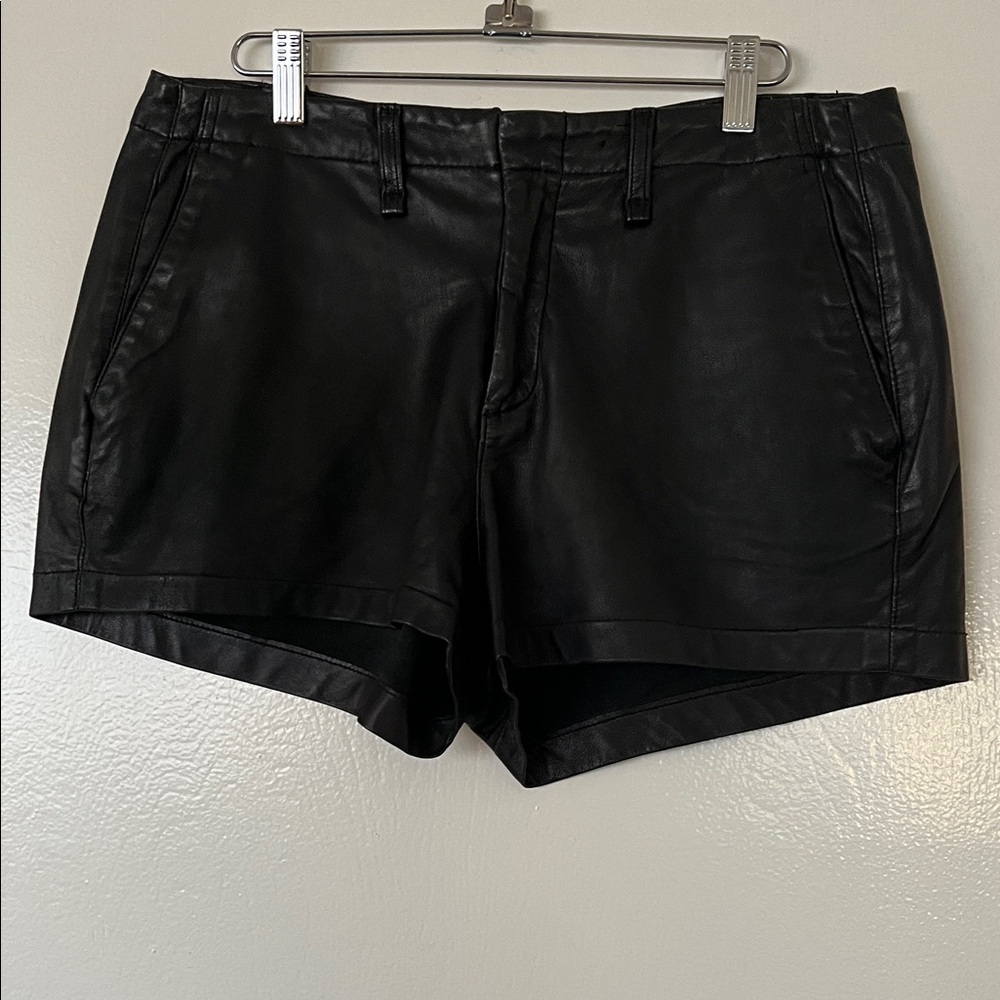 Black Leather Shorts Rag & Bone